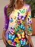 Women Butterfly Long Sleeve Tee T-shirt Crew Neck Printing Casual Spring/Fall Graphic Tee Top