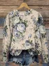 Women Floral Crew Neck Printing Casual Spring/Fall Long Sleeve Sweatshirt