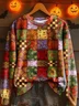 Women Halloween Crew Neck Printing Casual Spring/Fall Long Sleeve Sweatshirt