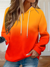 Women Ombre Spring/Fall Printing Long Sleeve Casual Daily Hoodie