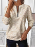 Women Floral Crew Neck Vintage Spring/Fall Long Sleeve Sweatshirt