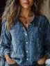 Women's Long Sleeve Shirt Spring/Fall Paisley Shawl Collar Daily Going Out Vintage Top