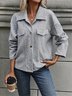 Women Spring/Fall Outerwear Vintage Jacquard Plain Long Sleeve Shawl Collar Jacket
