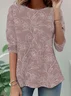 Women Floral Long Sleeve Tee T-shirt Crew Neck Printing Casual Spring/Fall Graphic Tee Top