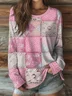 Women Floral Long Sleeve Tee T-shirt Crew Neck Printing Casual Spring/Fall Graphic Tee Top