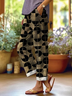 Women Geometric Long Pants Casual Spring/Fall Trousers