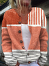 Women Abstract Casual Spring/Fall Printing Cardigan