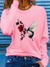 Women Floral Long Sleeve Tee T-shirt Crew Neck Printing Casual Spring/Fall Graphic Tee Top