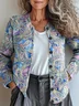 Women Floral Vintage Spring/Fall Printing Cardigan