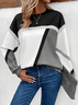 Women Abstract Crew Neck Printing Casual Spring/Fall Long Sleeve Sweatshirt