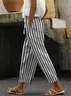 Women Striped Long Pants Casual Spring/Fall Trousers
