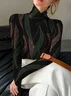 Women Abstract Long Sleeve Blouse Spring/Fall Printing Daily Casual Top