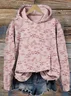 Women Floral Spring/Fall Printing Long Sleeve Casual Daily Hoodie