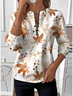 Women Maple Leaf Crew Neck Vintage Spring/Fall Long Sleeve Sweatshirt