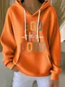 Women Text Letters Spring/Fall Long Sleeve Vintage Holiday Hoodie