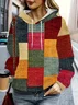 Women Abstract Spring/Fall Printing Long Sleeve Casual Daily Hoodie