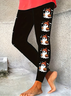 Women Halloween Casual All Season Printing Long Leggings