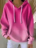 Women Ombre Spring/Fall Printing Long Sleeve Casual Daily Hoodie