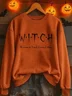 Women Text Letters Crew Neck Printing Casual Spring/Fall Long Sleeve Sweatshirt