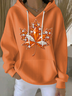 Women Maple Leaf Spring/Fall Printing Long Sleeve Casual Daily Hoodie
