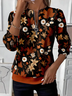 Women Floral Crew Neck Printing Casual Spring/Fall Long Sleeve Sweatshirt