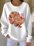 Women Turkey Crew Neck Casual Spring/Fall Long Sleeve Sweatshirt