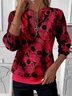 Women Skull Crew Neck Printing Casual Spring/Fall Long Sleeve Sweatshirt