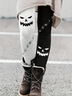 Women Halloween (pumpkin) Casual All Season Printing Long Leggings