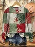 Women Abstract Crew Neck Printing Casual Spring/Fall Long Sleeve Sweatshirt