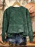 Women Floral Crew Neck Printing Casual Spring/Fall Long Sleeve Sweatshirt