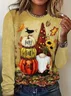 Women Maple Leaf Long Sleeve Tee T-shirt Crew Neck Printing Casual Spring/Fall Graphic Tee Top