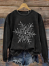 Women Christmas Crew Neck Printing Casual Spring/Fall Long Sleeve Sweatshirt