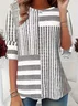 Women Striped Long Sleeve Tee T-shirt Crew Neck Casual Spring/Fall Tunic Top