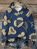 Women Floral Spring/Fall Printing Long Sleeve Casual Daily Hoodie