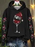 Women Christmas Spring/Fall Printing Long Sleeve Casual Daily Hoodie