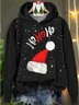 Women Christmas Spring/Fall Printing Long Sleeve Casual Daily Hoodie