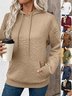 Women Floral Hoodie Jacquard Casual Spring/Fall Long Sleeve Sweatshirt