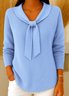 Women Plain Spring/Fall Casual Long Sleeve V Neck Cotton Sweater