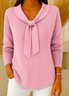 Women Plain Spring/Fall Casual Long Sleeve V Neck Cotton Sweater