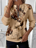 Women Abstract Crew Neck Printing Casual Spring/Fall Long Sleeve Sweatshirt
