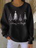 Women Christmas Crew Neck Printing Casual Spring/Fall Long Sleeve Sweatshirt