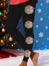 Women Santa Claus Casual All Season Printing Long Leggings