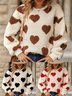 Women Heart/Cordate Hoodie Printing Casual Spring/Fall Long Sleeve Sweatshirt