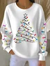 Women Christmas Crew Neck Casual Spring/Fall Long Sleeve Sweatshirt